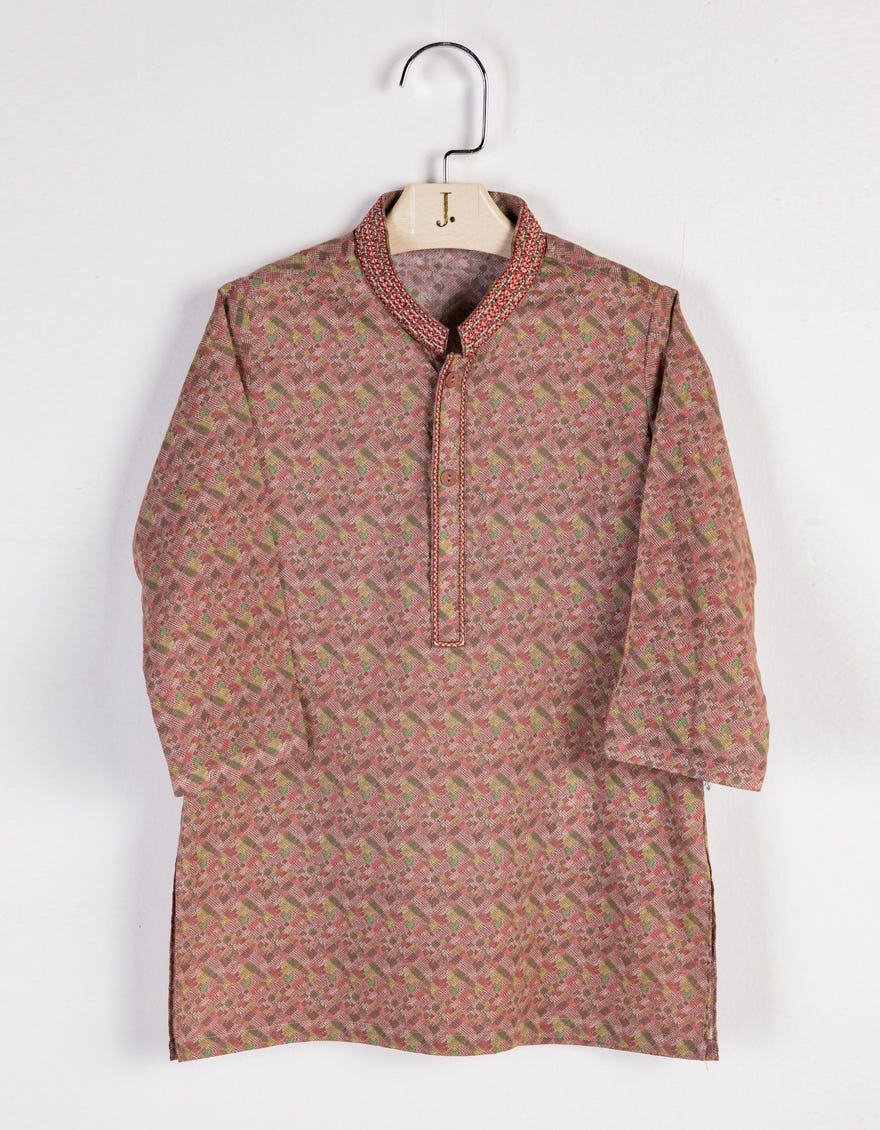 Brown Cotton Kameez Shalwar | Jjiks-S-34672