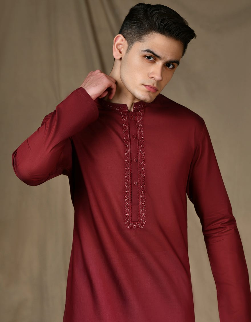 RED KURTA | JTK-S-34690