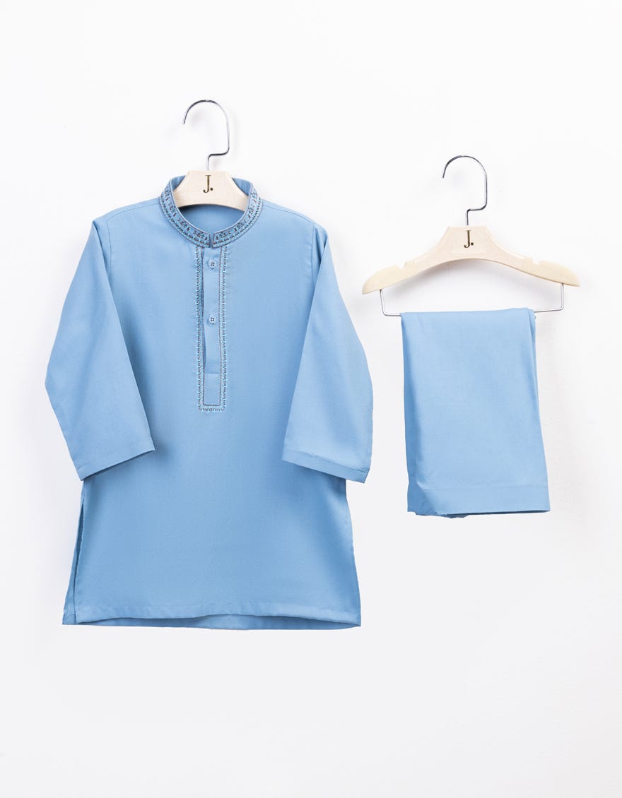 Sky Blue Kameez Shalwar | Jjiks-S-34692