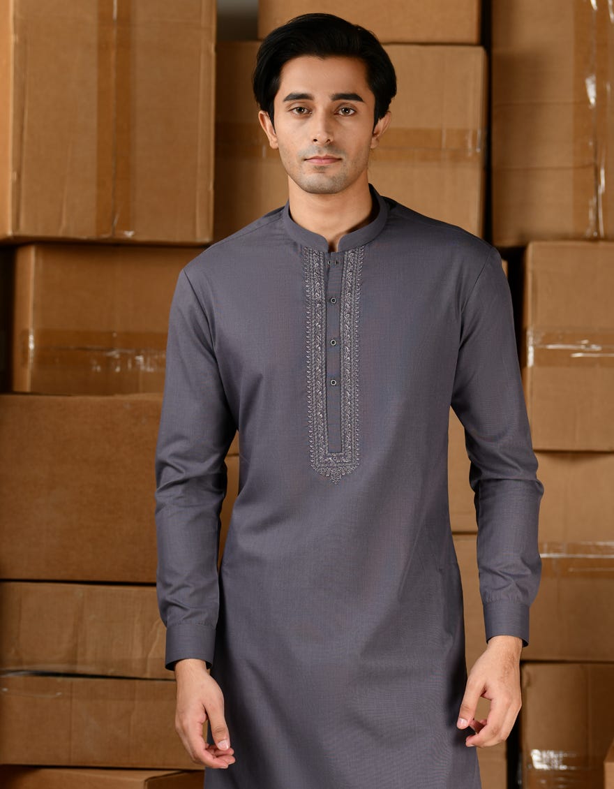 PURPLE BLENDED KAMEEZ SHALWAR | JTKS-A-34789
