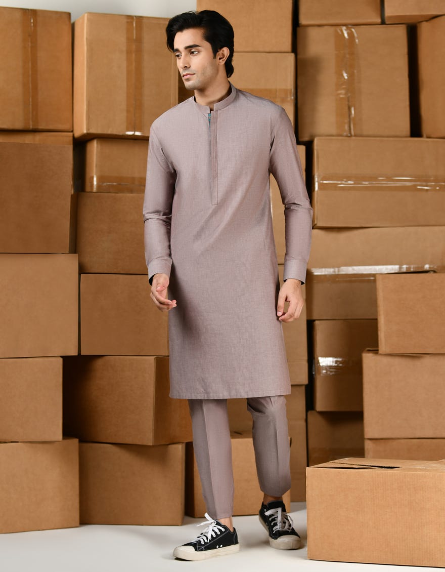 Light Brown Cotton Kurta Pajama | Jtkp-S-34819