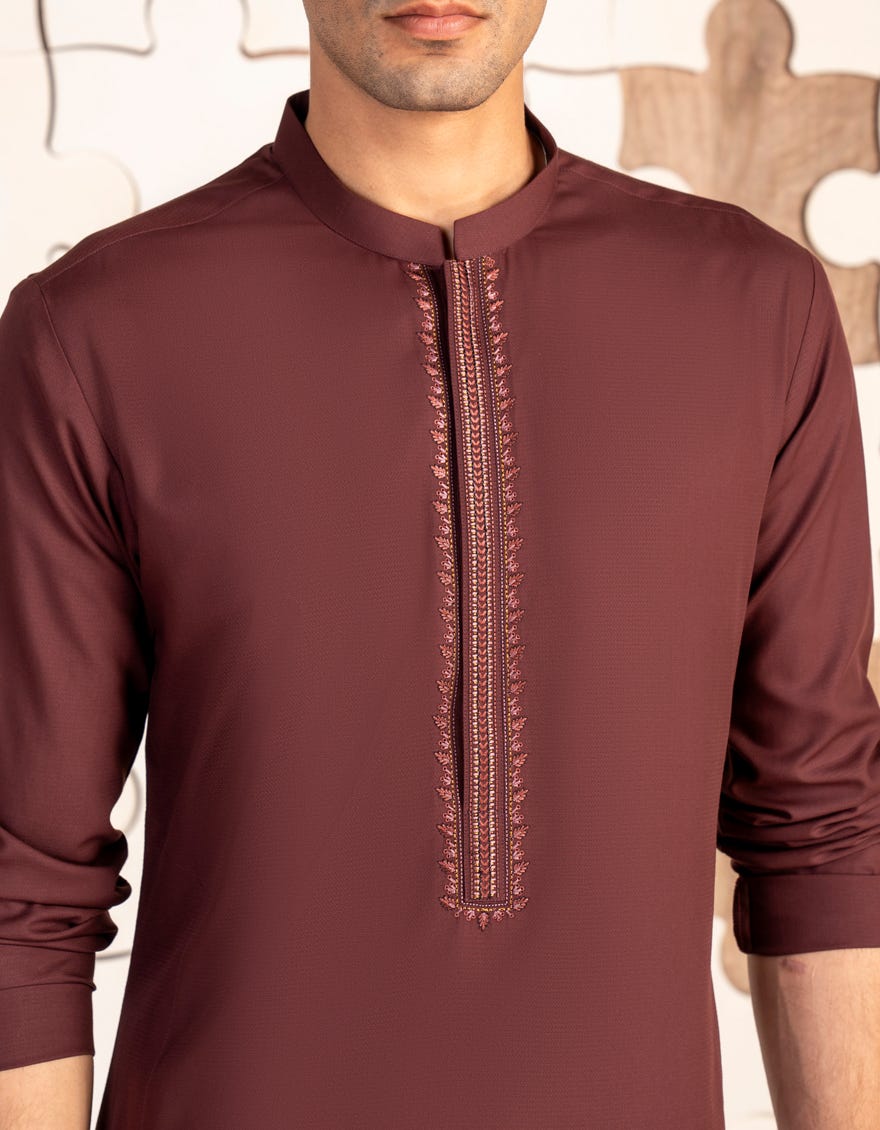 BROWN BLENDED KURTA | JTK-A-34852