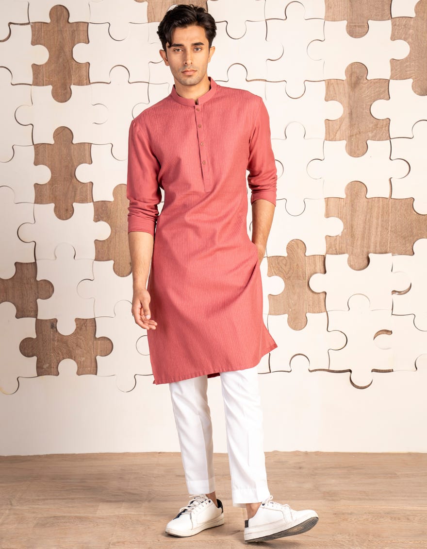 PINK COTTON KURTA | JTK-A-34867
