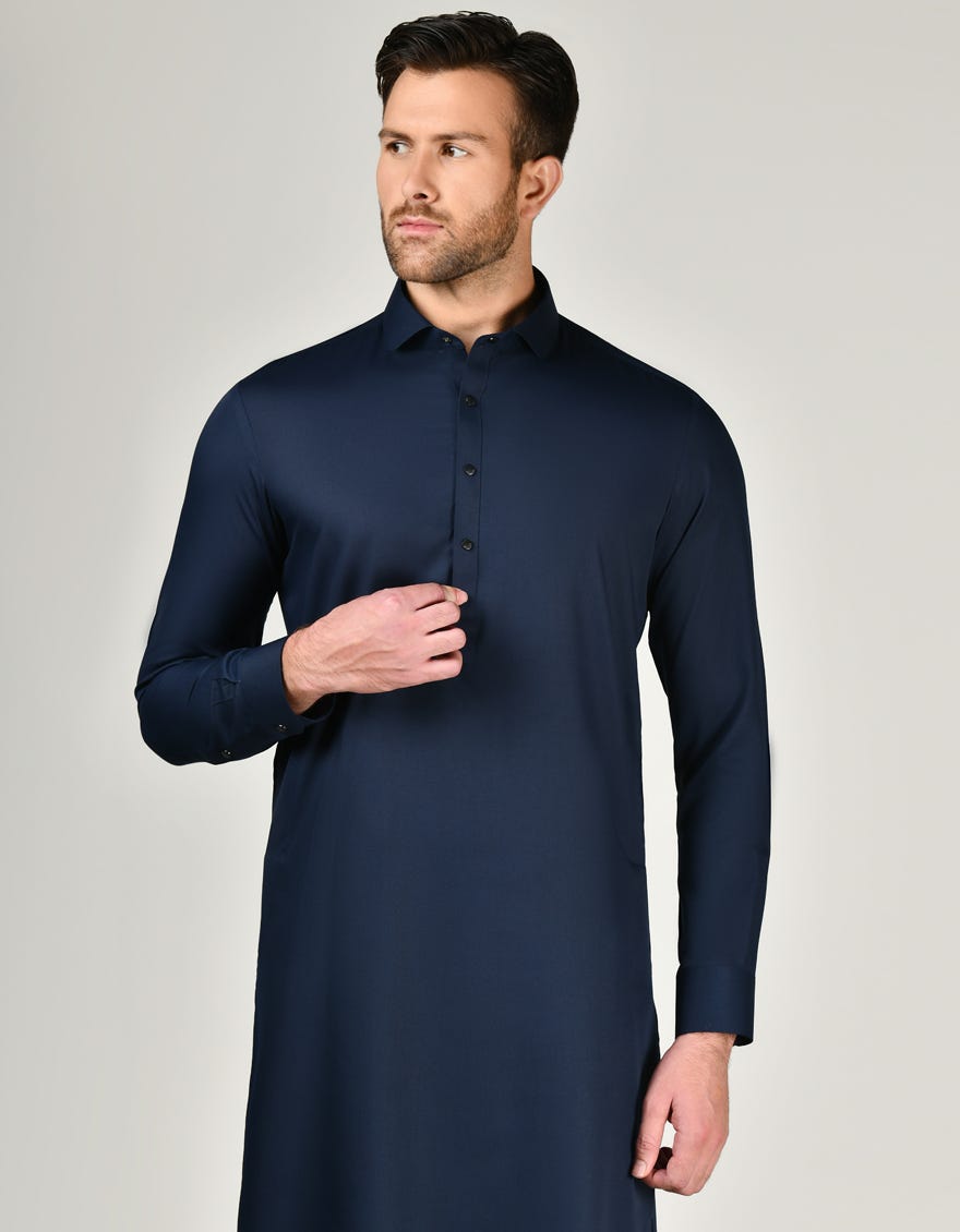 Purple Blended Men's Kameez Shalwar | Jjks-A-34880