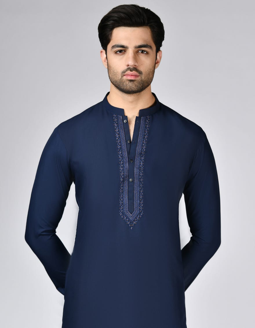 BLUE BLENDED KAMEEZ SHALWAR | JTKS-A-34891