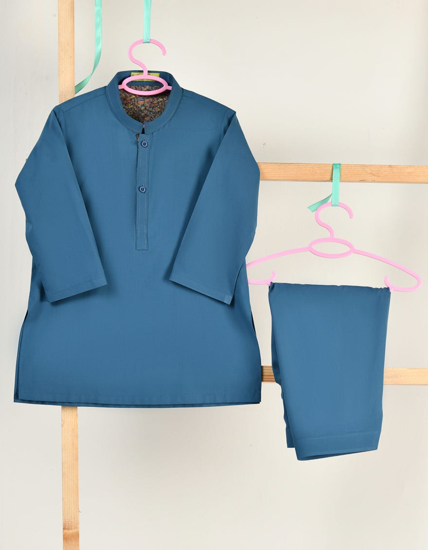 BLUE BLENDED KAMEEZ SHALWAR | JJIKS-A-34920