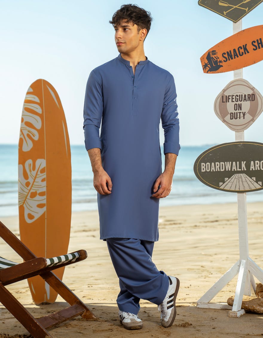 BLUE KAMEEZ SHALWAR | JTKS-A-34962