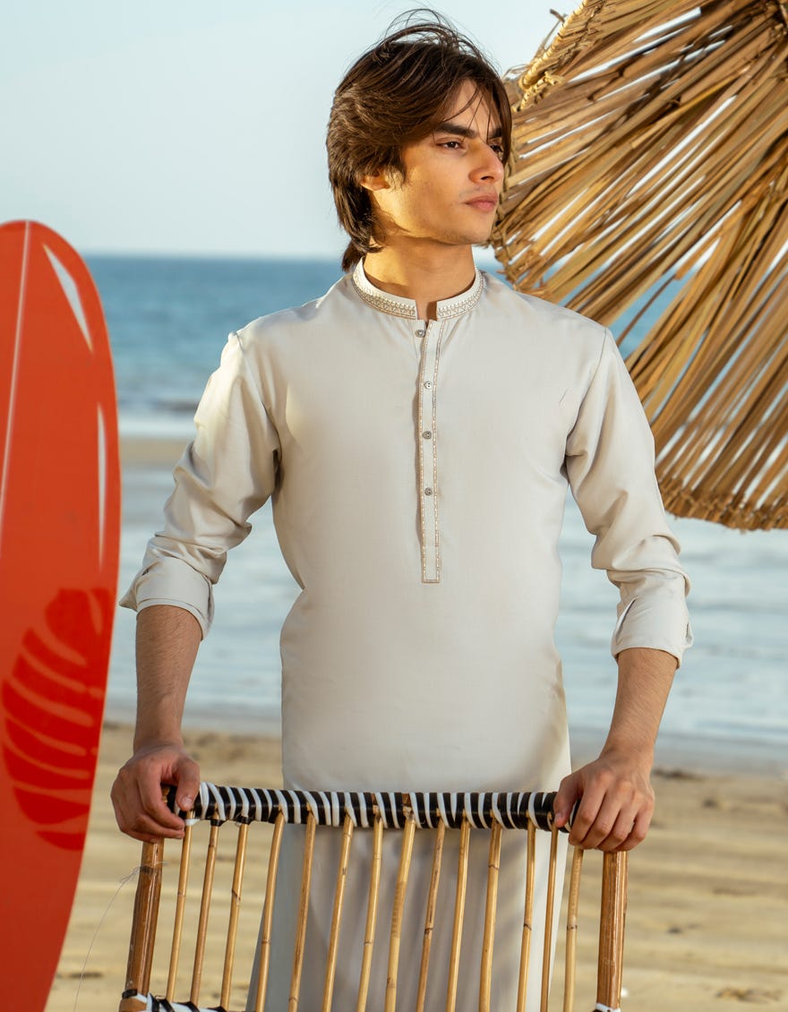 PALE GREEN BLENDED KAMEEZ SHALWAR | JTKS-A-34964