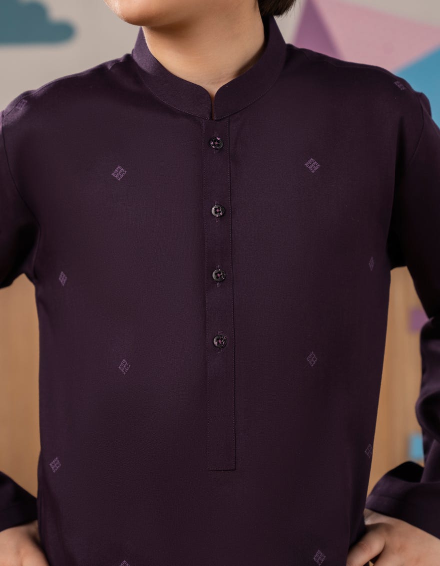 DARK PURPLE BLENDED KAMEEZ SHALWAR | JCKS-A-34980