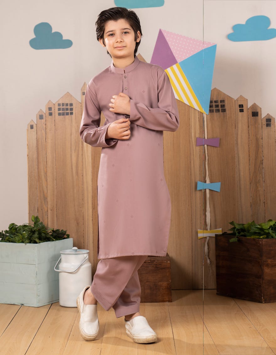 TEA PINK BLENDED KAMEEZ SHALWAR