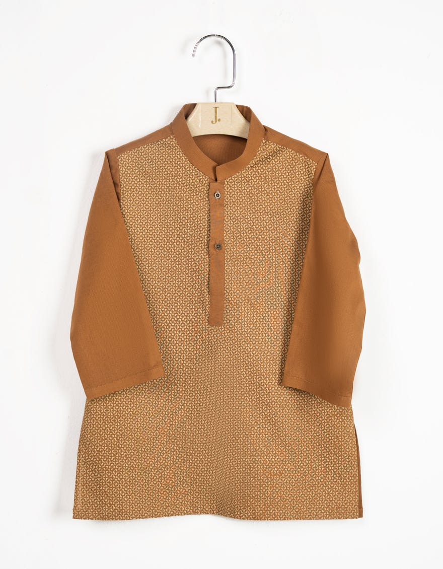 CAMEL BROWN COTTON KAMEEZ SHALWAR | JJIKS-A-34984