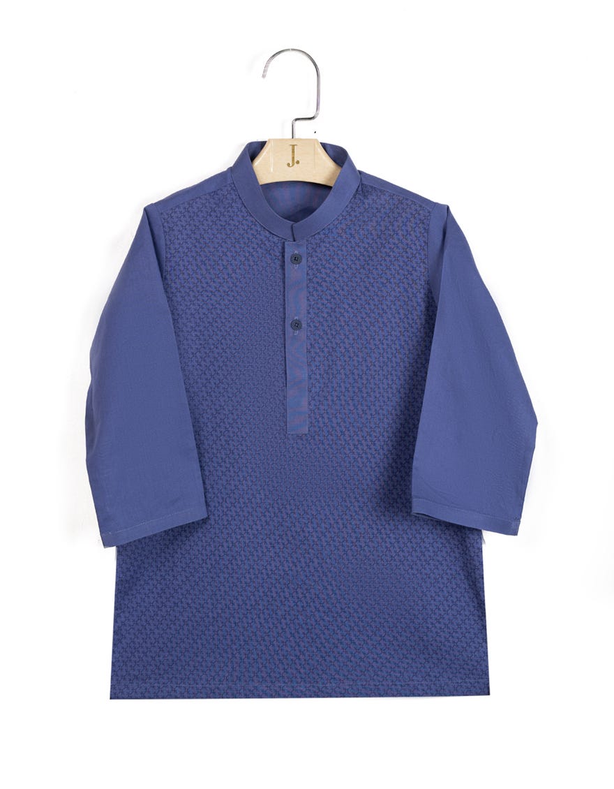 BLUE COTTON KAMEEZ SHALWAR | JJIKS-A-34985
