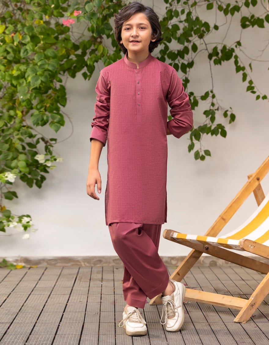 DULL PINK COTTON KAMEEZ SHALWAR | JCKS-A-34992