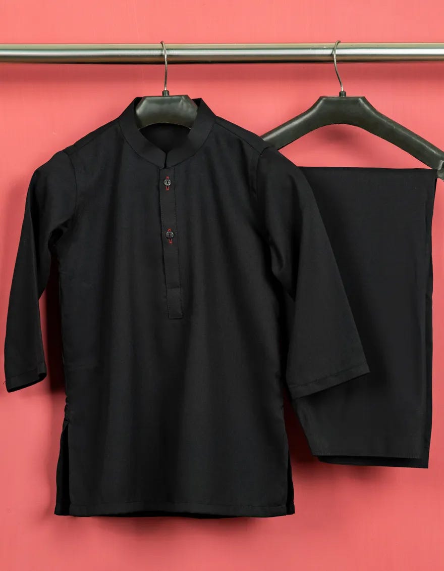 BLACK BLENDED KAMEEZ SHALWAR | JJIKS-A-35836-R9-AP
