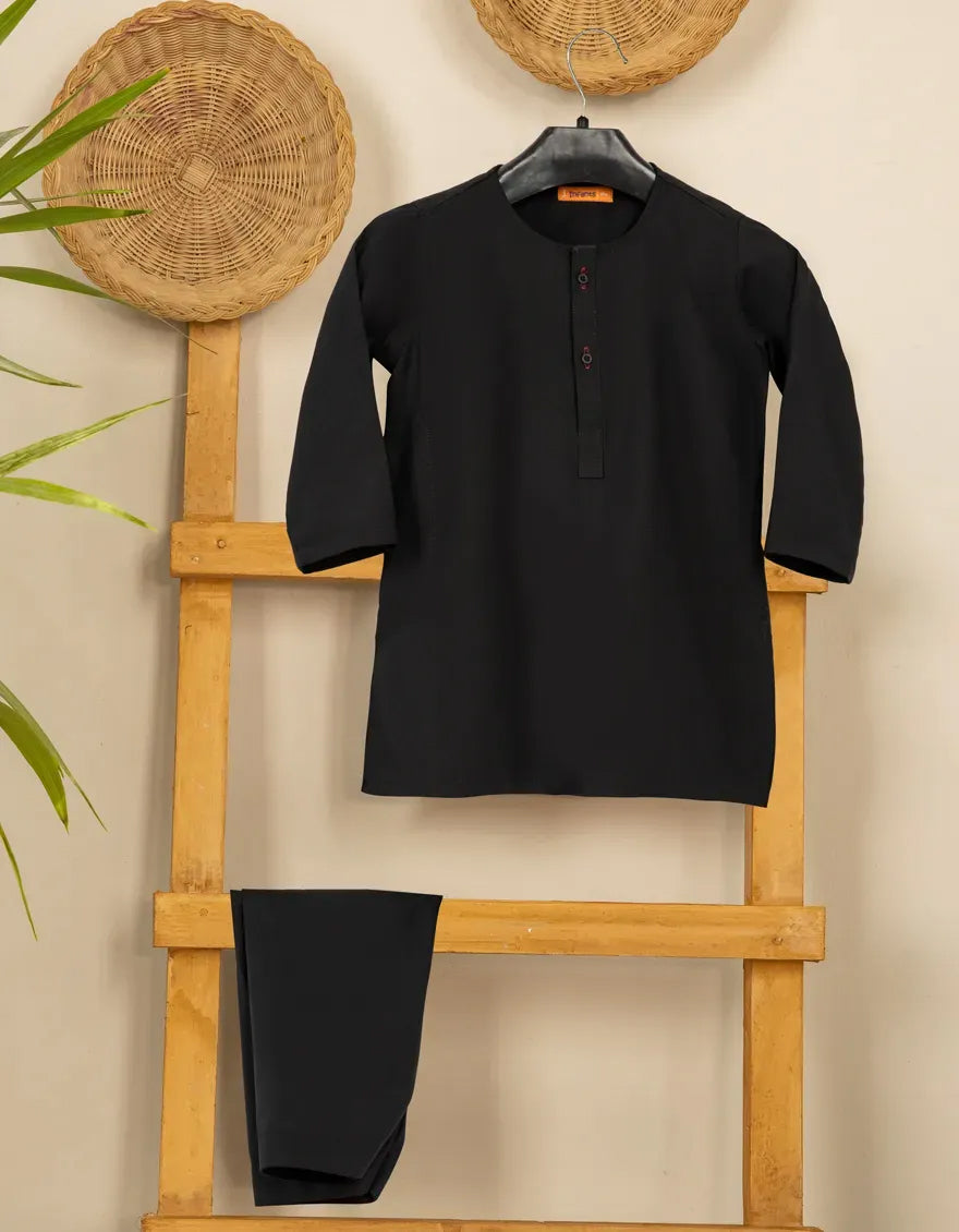 BLACK PLAIN KAMEEZ SHALWAR