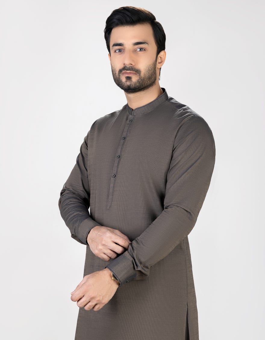 MEHNDI GREEN COTTON KAMEEZ SHALWAR | JJKS-A-36967