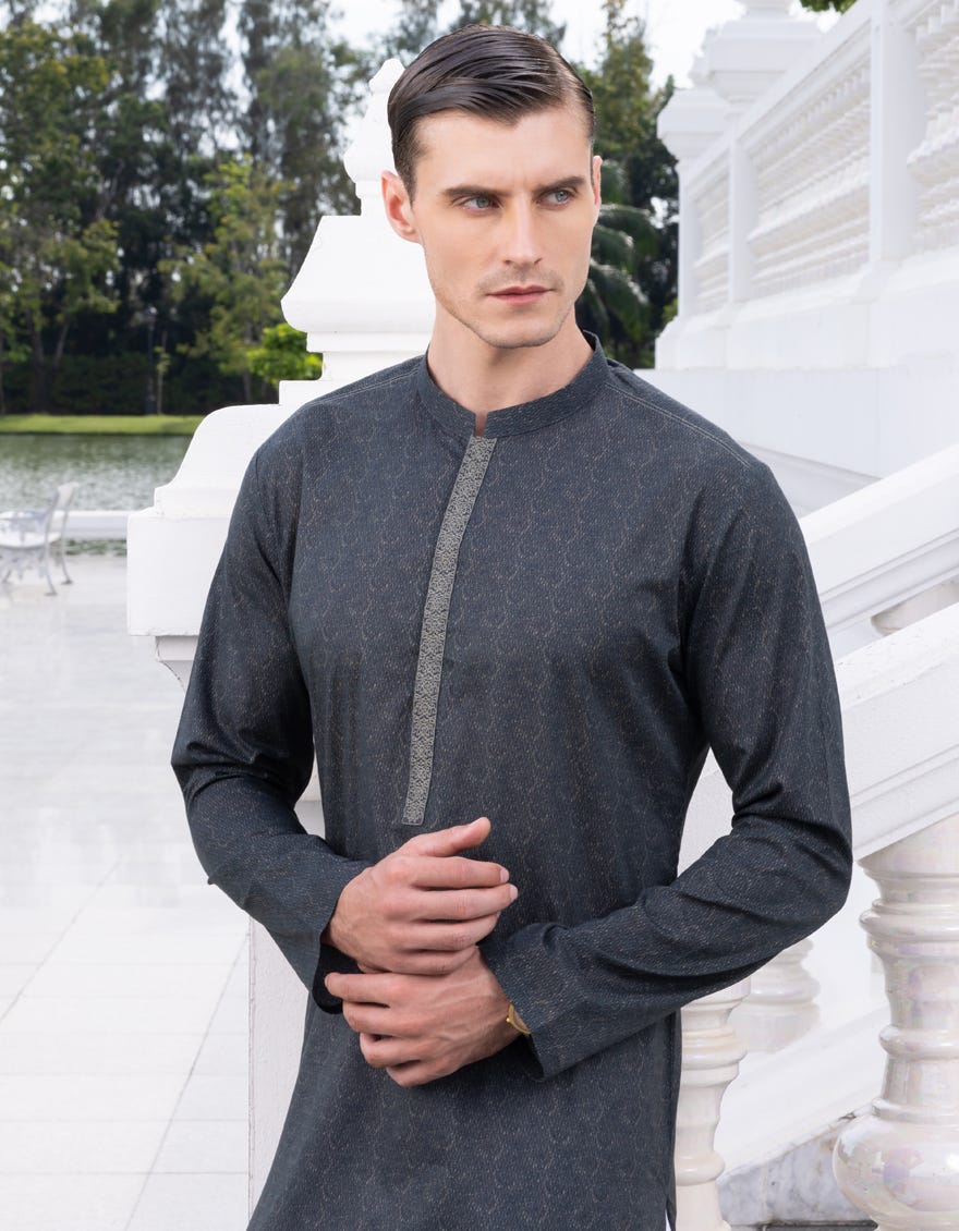Green Cotton Men's Kurta | Jjk-S-37713