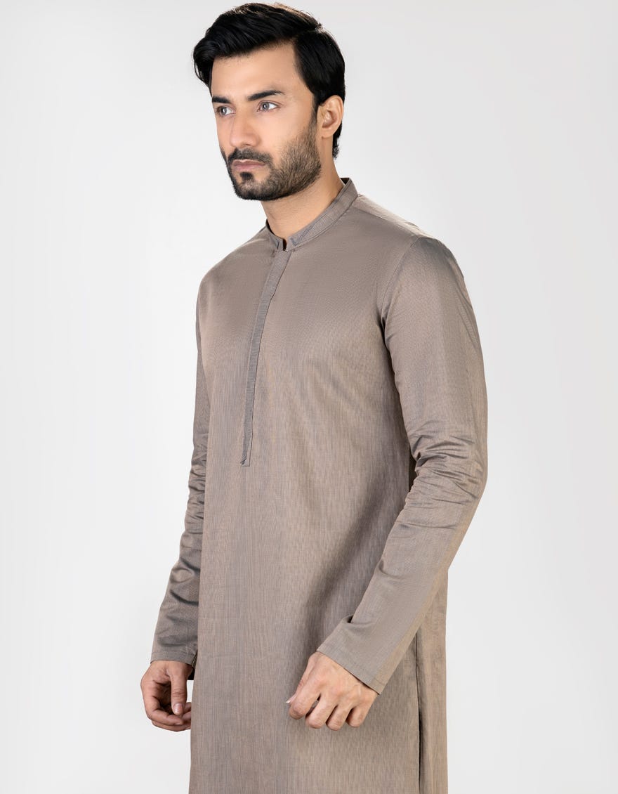 Beige Cotton Men's Kurta Pajama | Jjkp-S-37732
