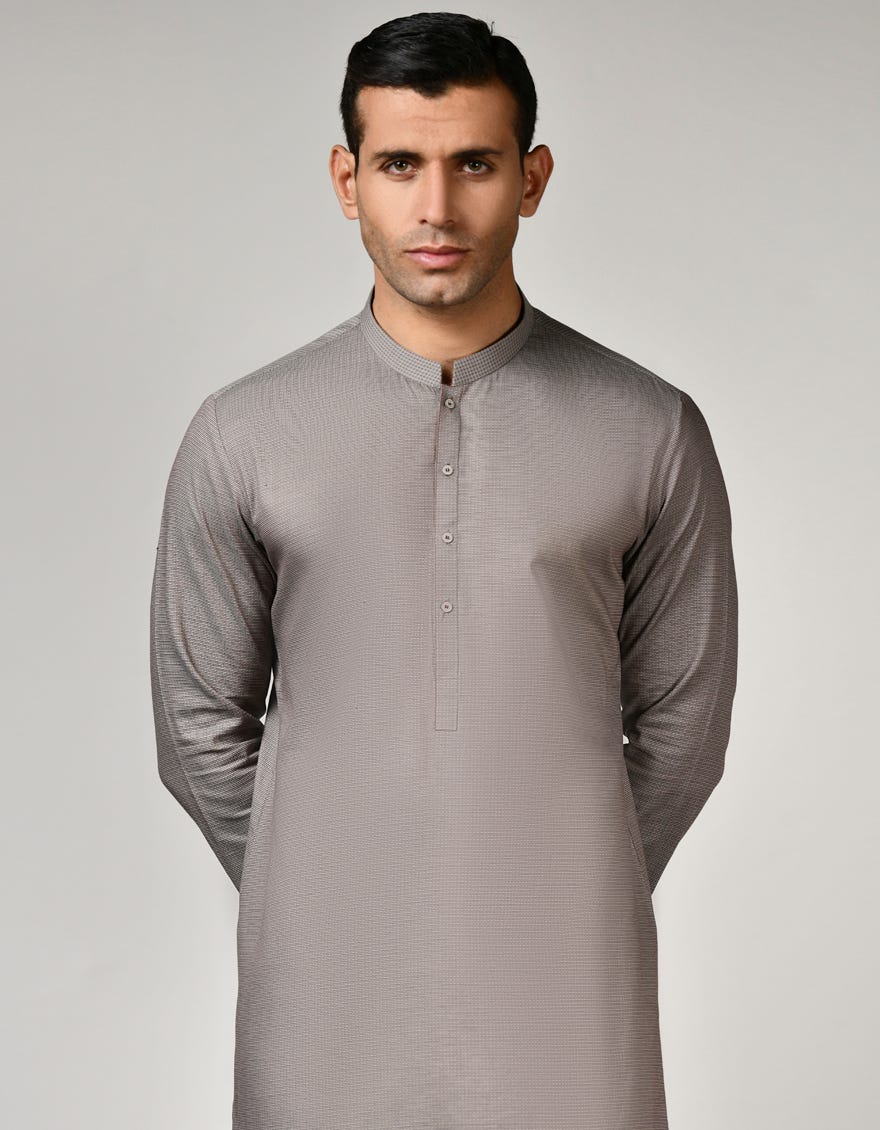 Brown Men's Kurta | Jjk-S-37773
