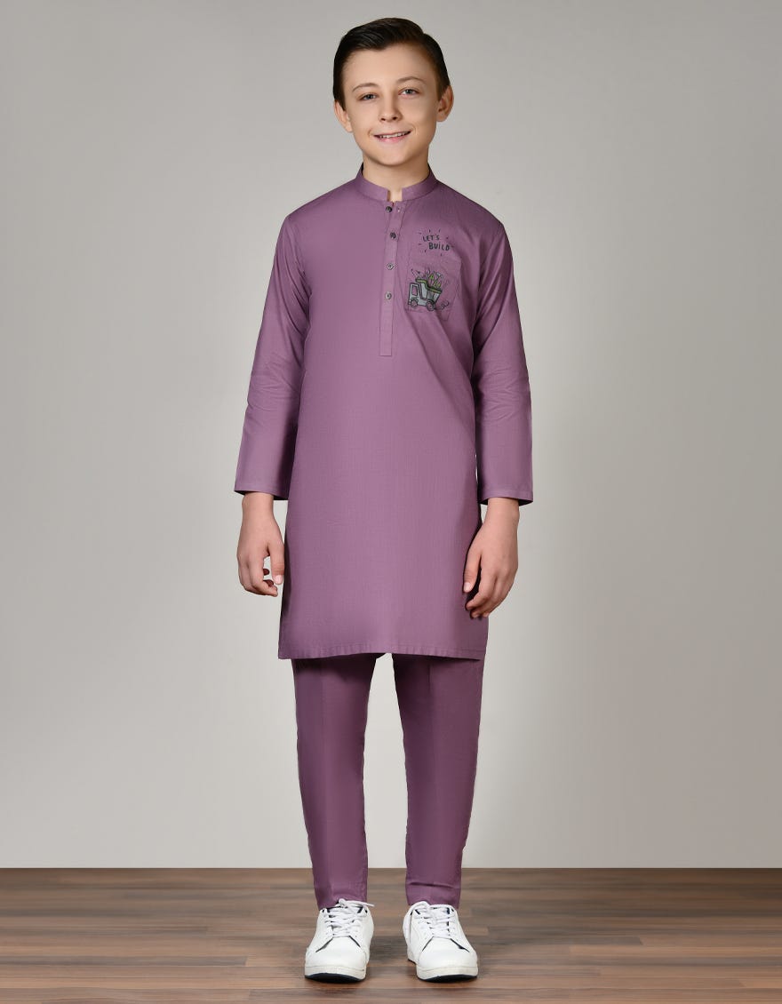 Purple Kurta Pajama | Jckp-S-37774