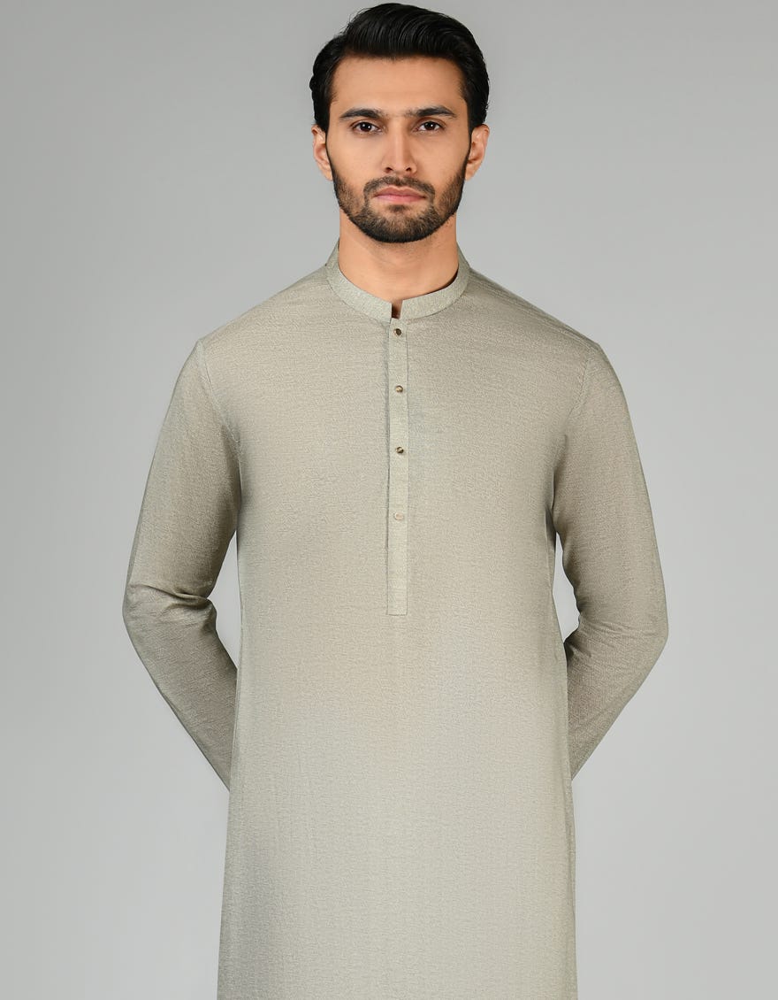 Green Cotton Men's Kurta | Jjk-S-37836