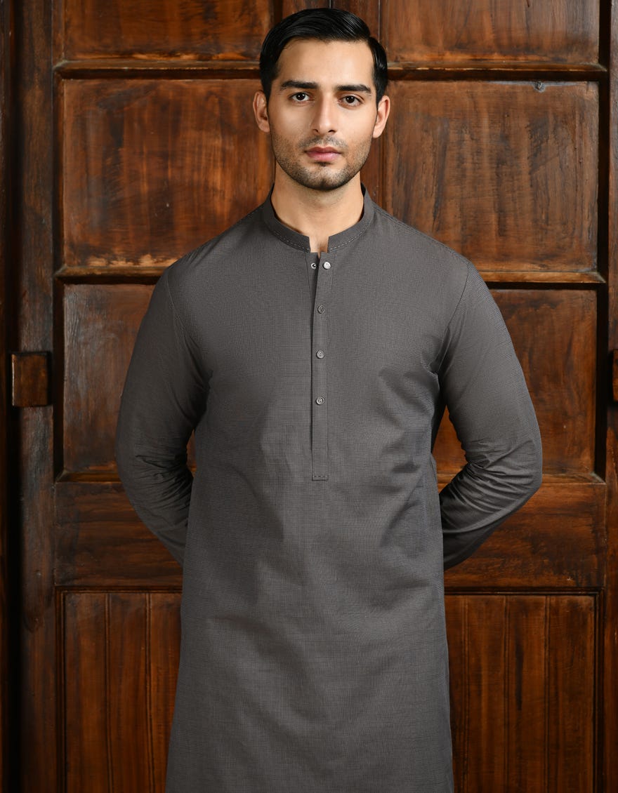 Brown Cotton Men's Kurta | Jjk-A-37853