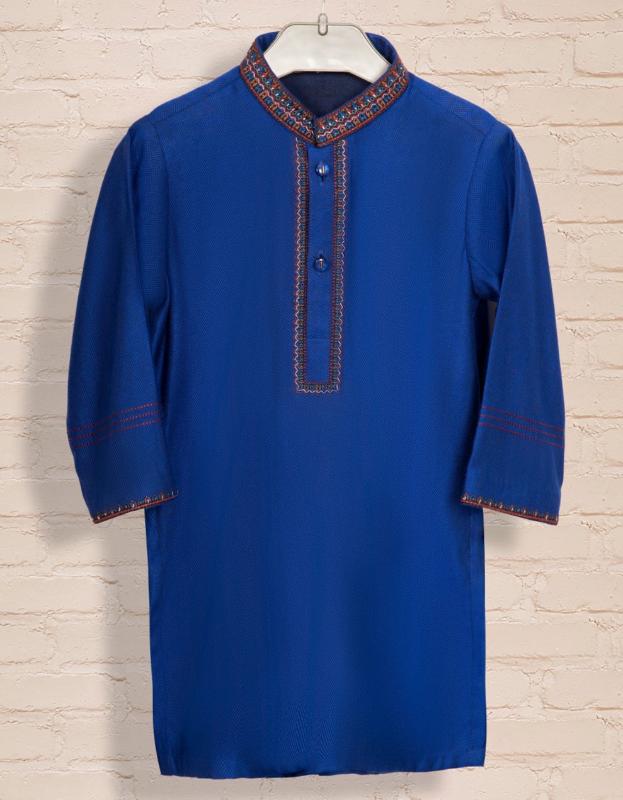 Royal Blue Blended Special Kameez Shalwar | Jjiks-Sp-38458