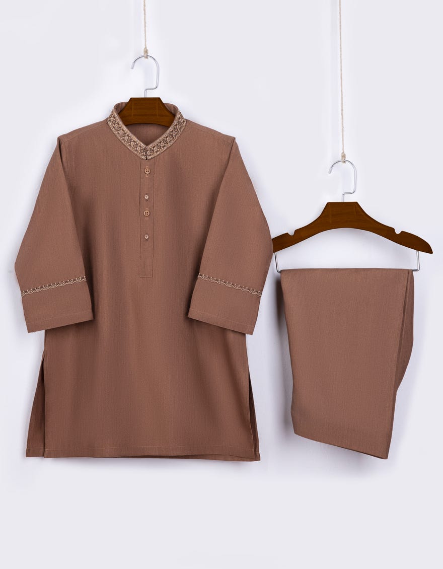 Rust Blended Kameez Shalwar | Jjiks-S-38640