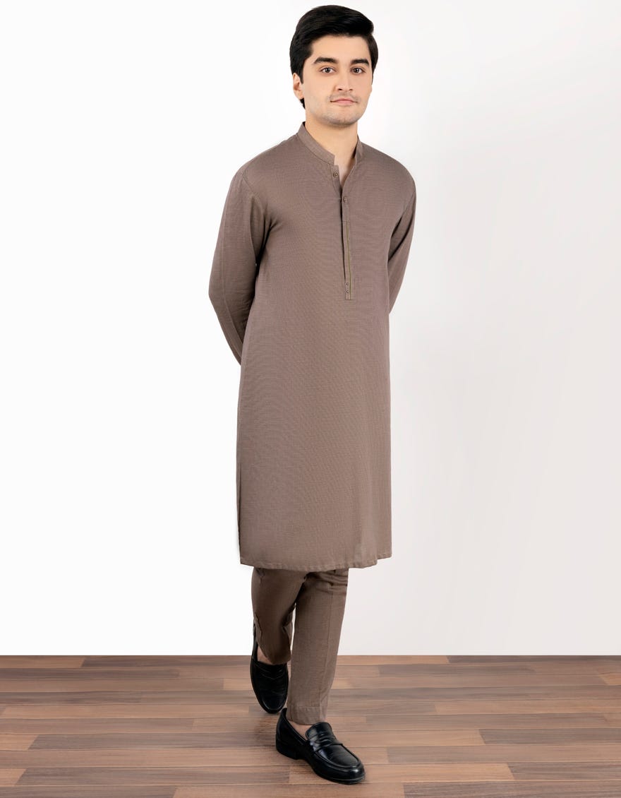 Brown Blended Kurta Pajama | Jtkp-S-38683
