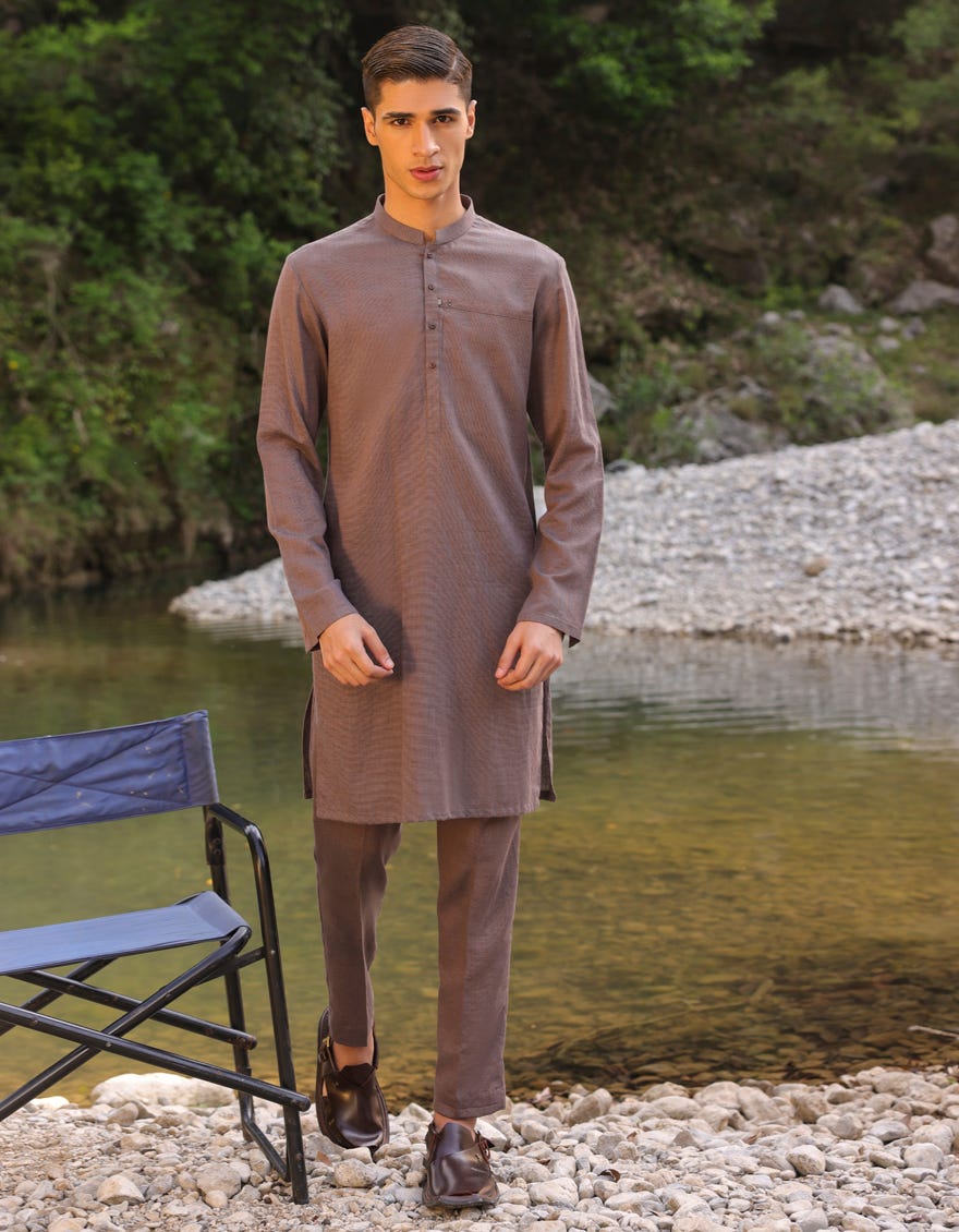 Purple Blended Kurta Pajama | Jtkp-S-38685