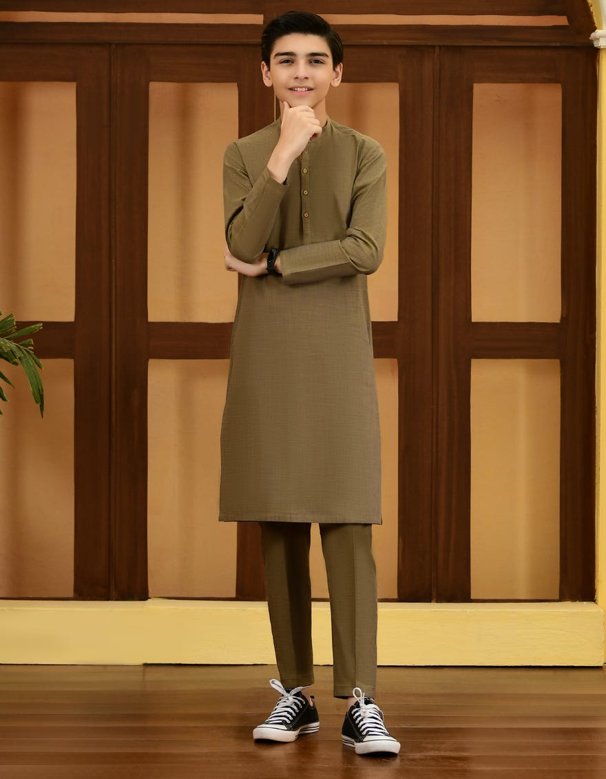Beige Cotton Kurta Pajama | Jckp-A-38693