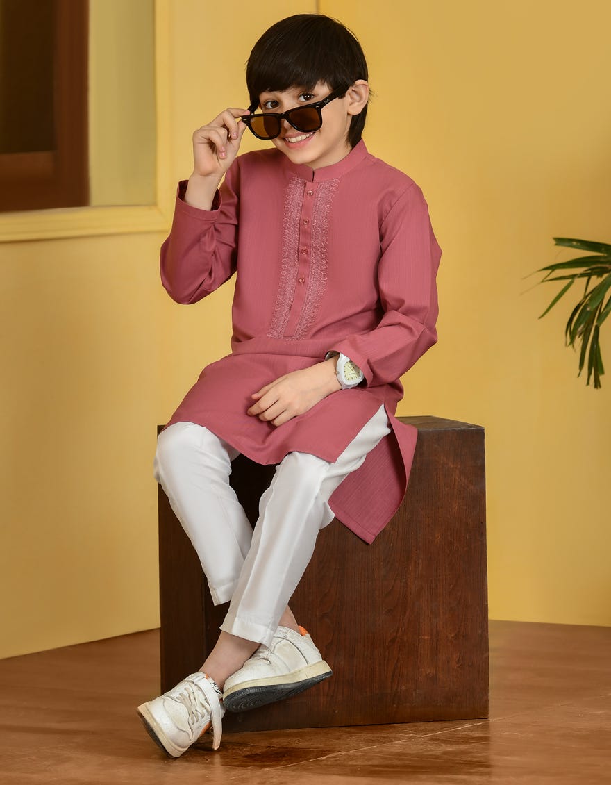 ARIZONA PINK BLENDED KURTA | JCK-S-38744