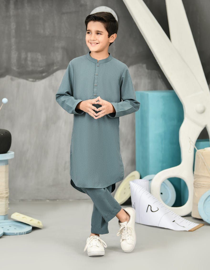 Sea Green Blended Kurta Pajama | Jckp-S-38757