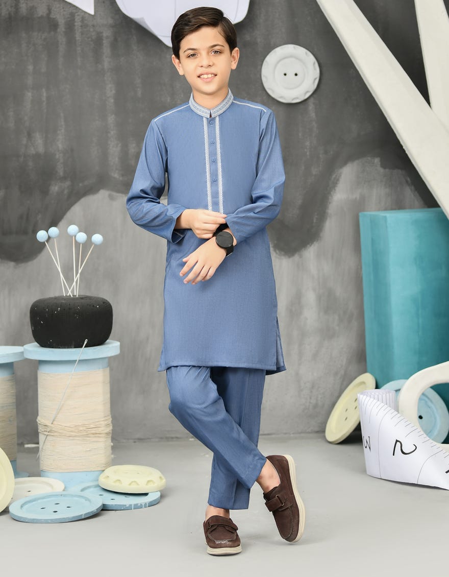 Denim Blended Kurta Pajama | Jckp-S-38810