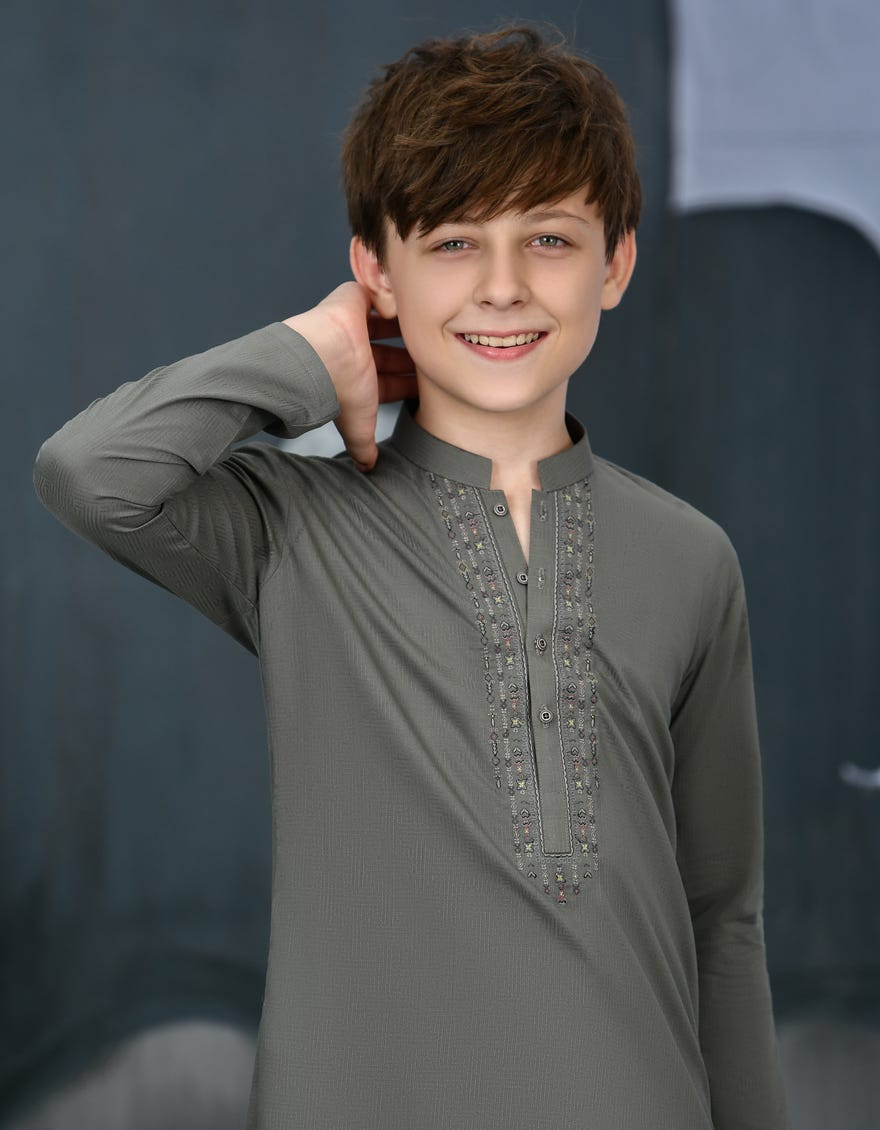 GREY BLENDED KURTA | JCK-A-38867