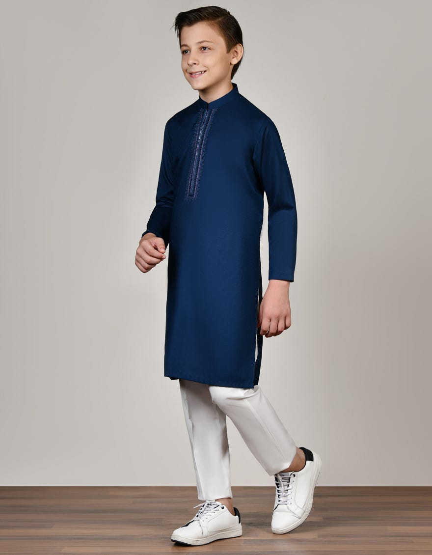 Blue Kid's Kurta | Jck-S-38892