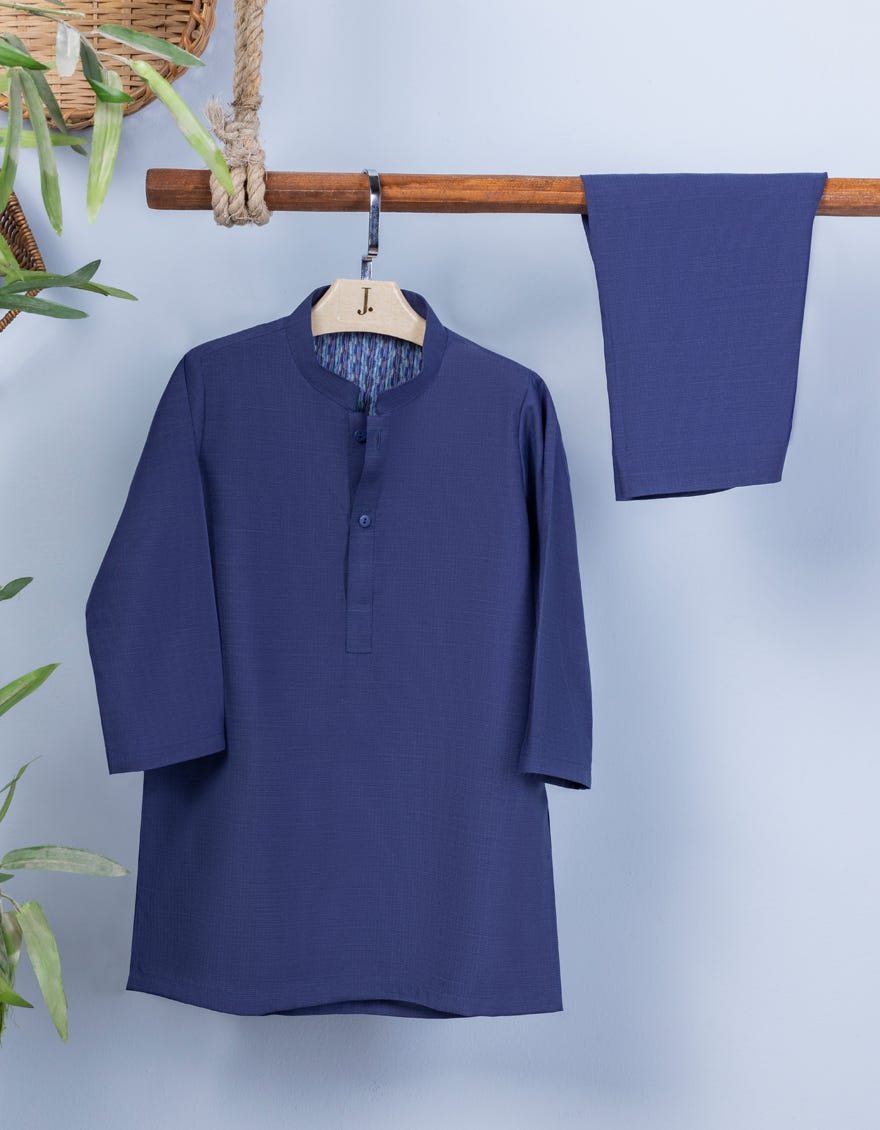 Blue Blended Kameez Shalwar | Jjiks-A-38932