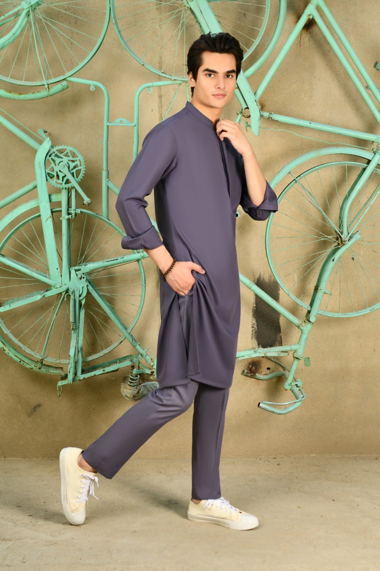 Purple Blended Kurta Pajama | Jtkp-A-38943