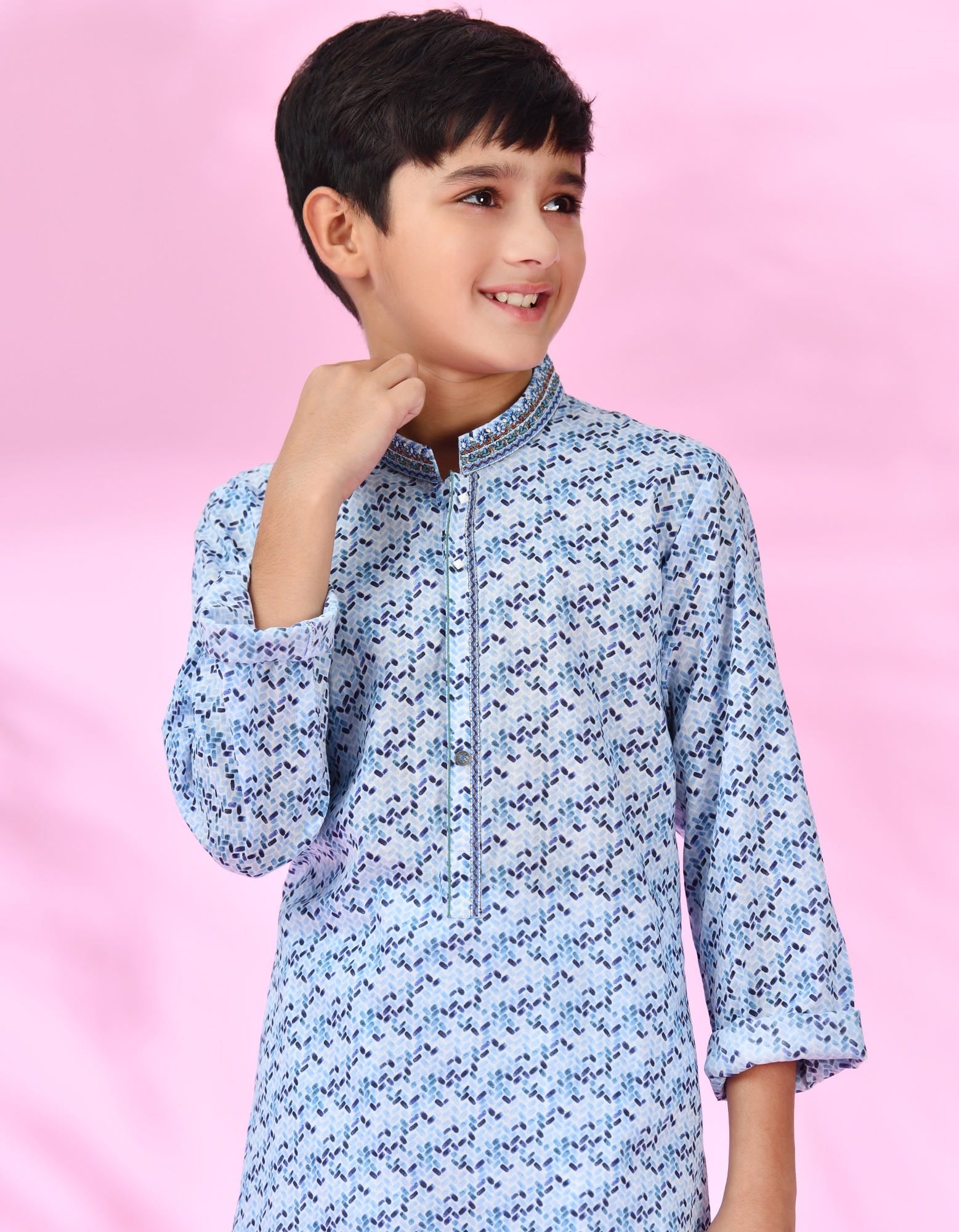 SKY BLUE COTTON KURTA | JCK-S-38960