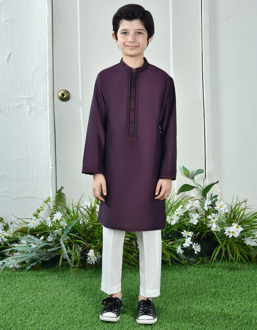 BURGUNDY FORMAL KURTA
