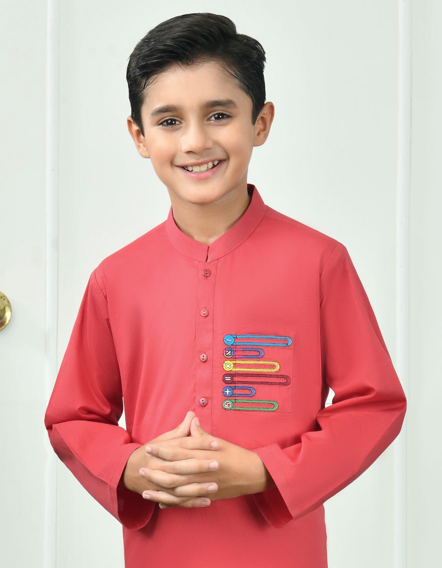 RED COTTON KURTA | JCK-S-39010