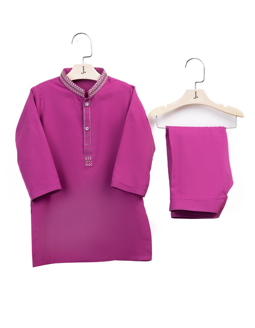 Magenta Blended Kameez Shalwar | Jjiks-A-39011