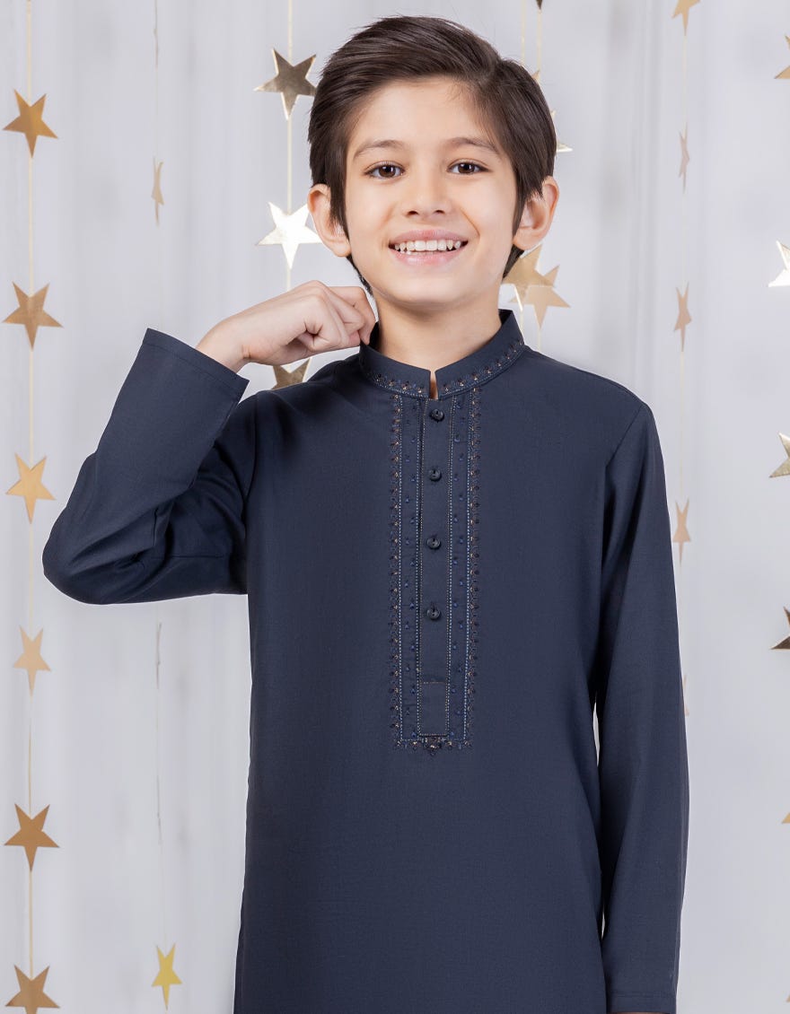 CHARCOAL COTTON KAMEEZ SHALWAR | JCKS-S-39023