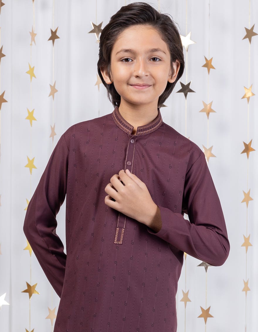 BROWN BLENDED KURTA PAJAMA | JCKP-S-39029