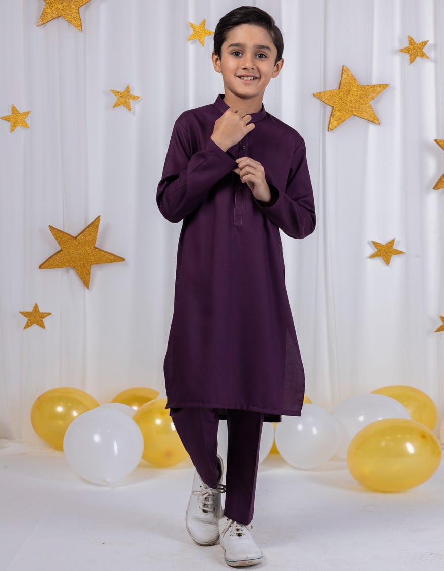Purple Blended Kurta Pajama | Jckp-S-39047