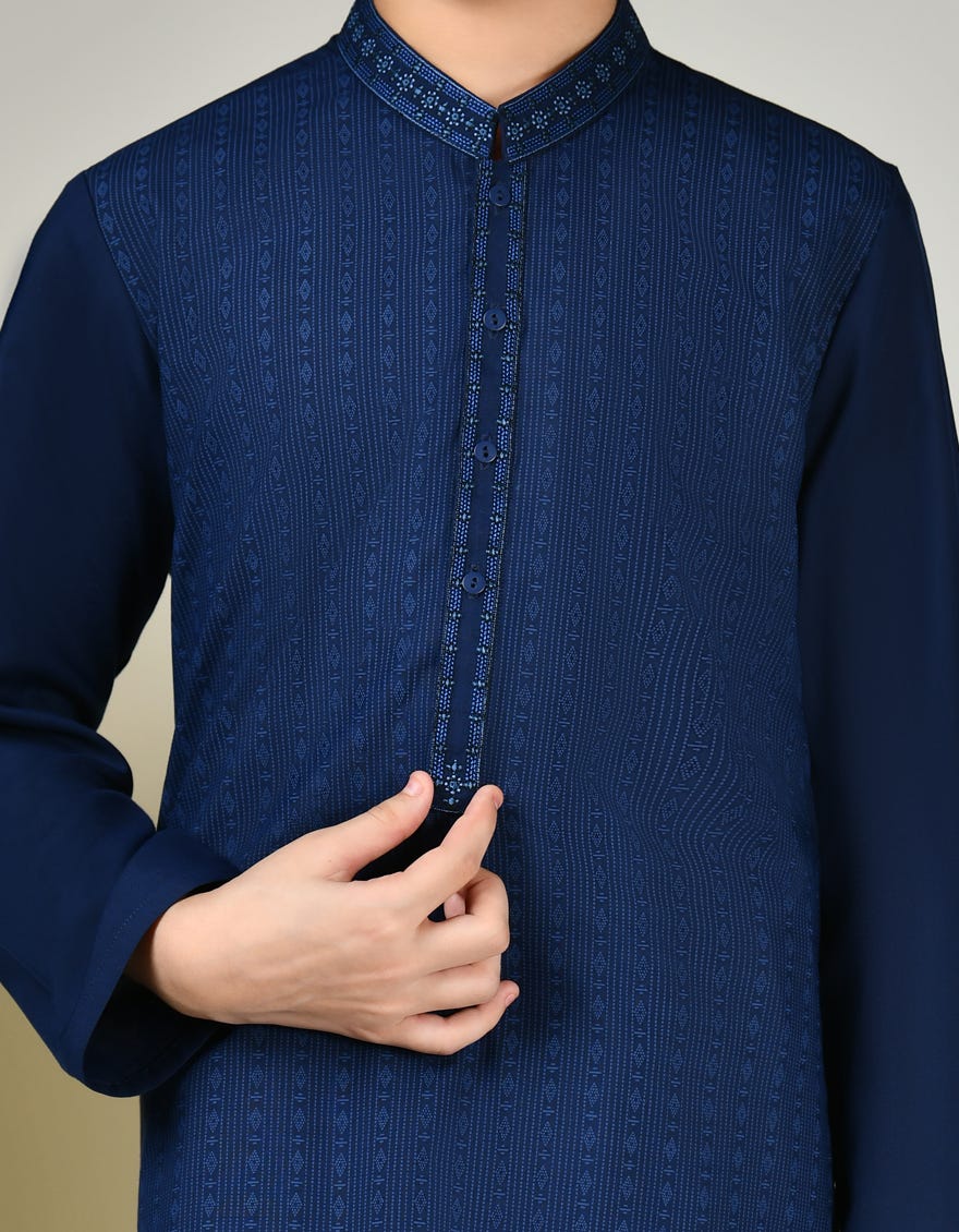 BLUE BLENDED KAMEEZ SHALWAR | JCKS-S-39091
