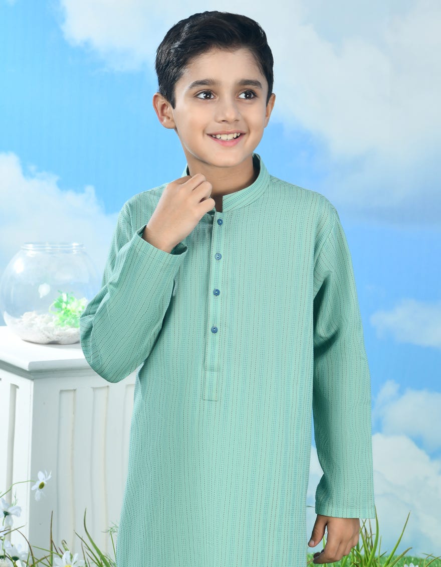 GREEN COTTON KURTA | JCK-A-39117