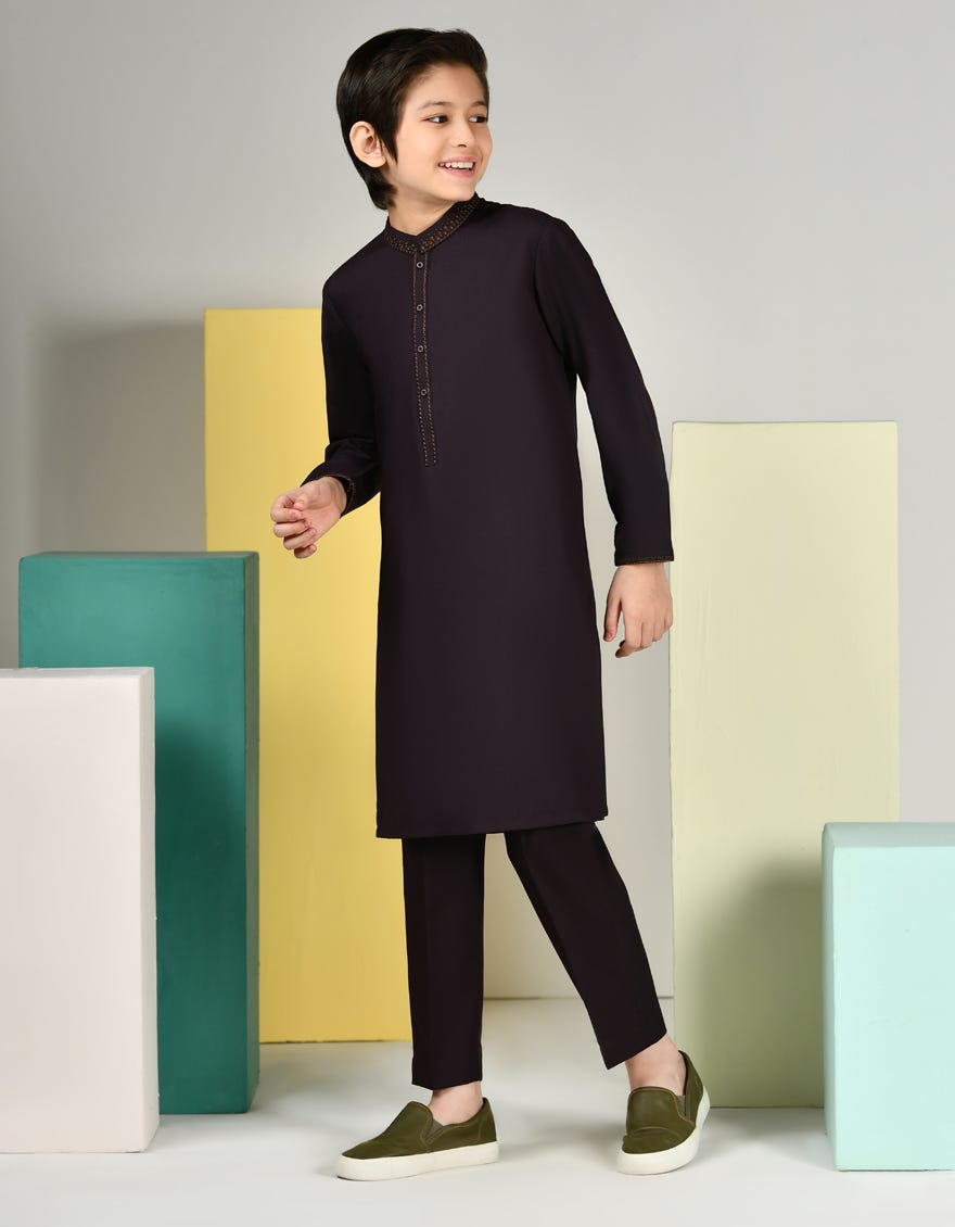 Dark Purple Blended Kurta Pajama | Jckp-A-39126