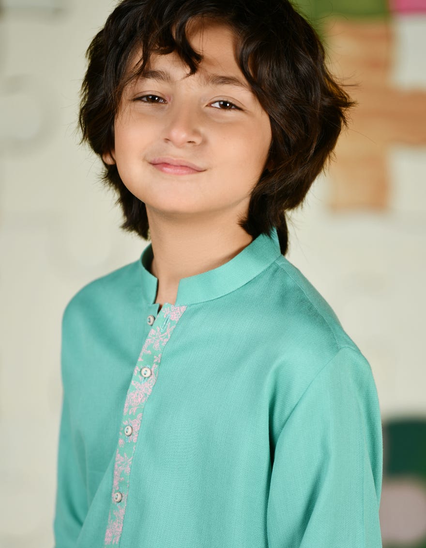 LIGHT GREEN COTTON KURTA | JCK-A-39178