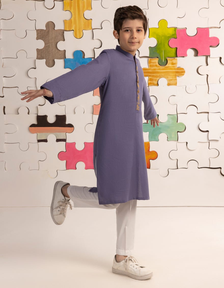 LIGHT PURPLE COTTON KURTA | JCK-A-39180
